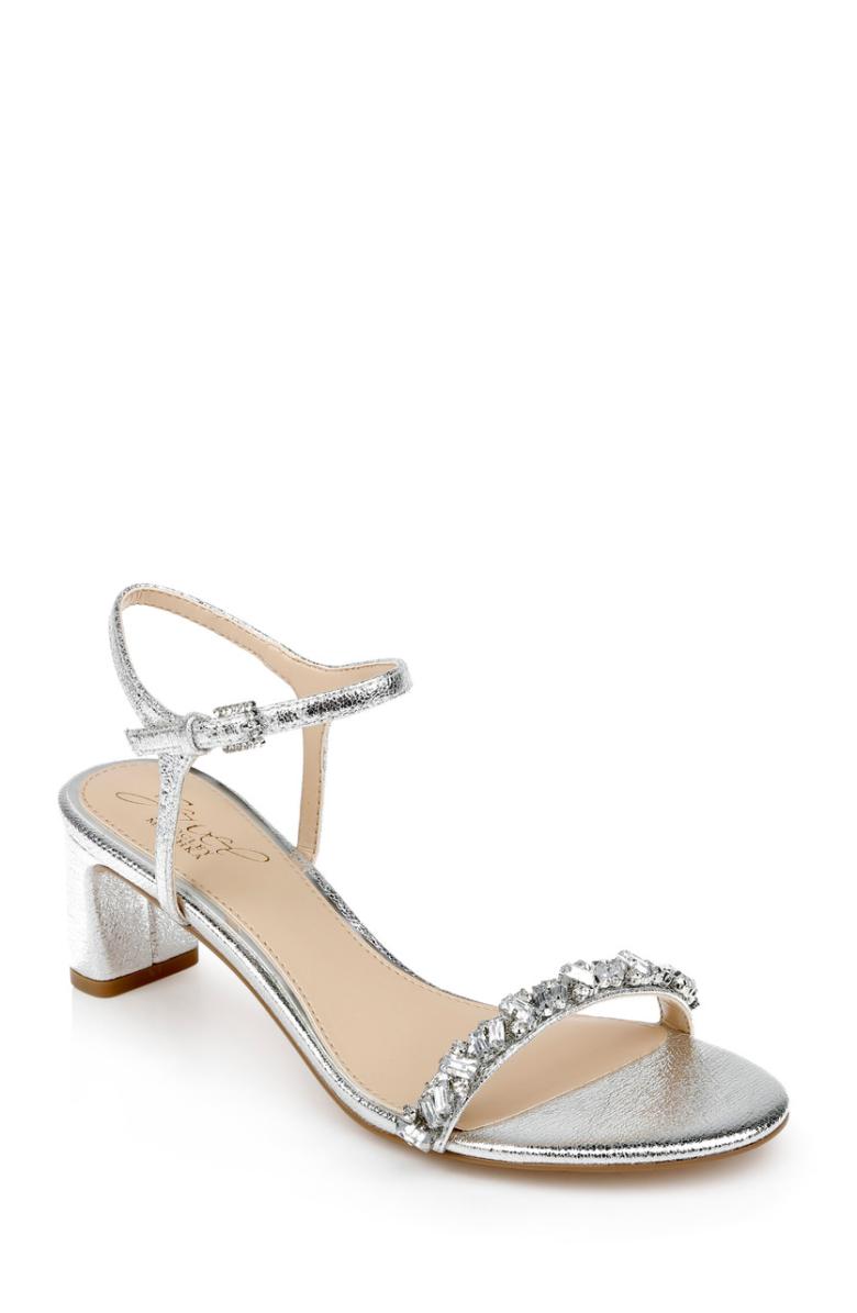 Badgley Mischka Dagny Strappy Low Block Heel Champagne | Women Block Heels