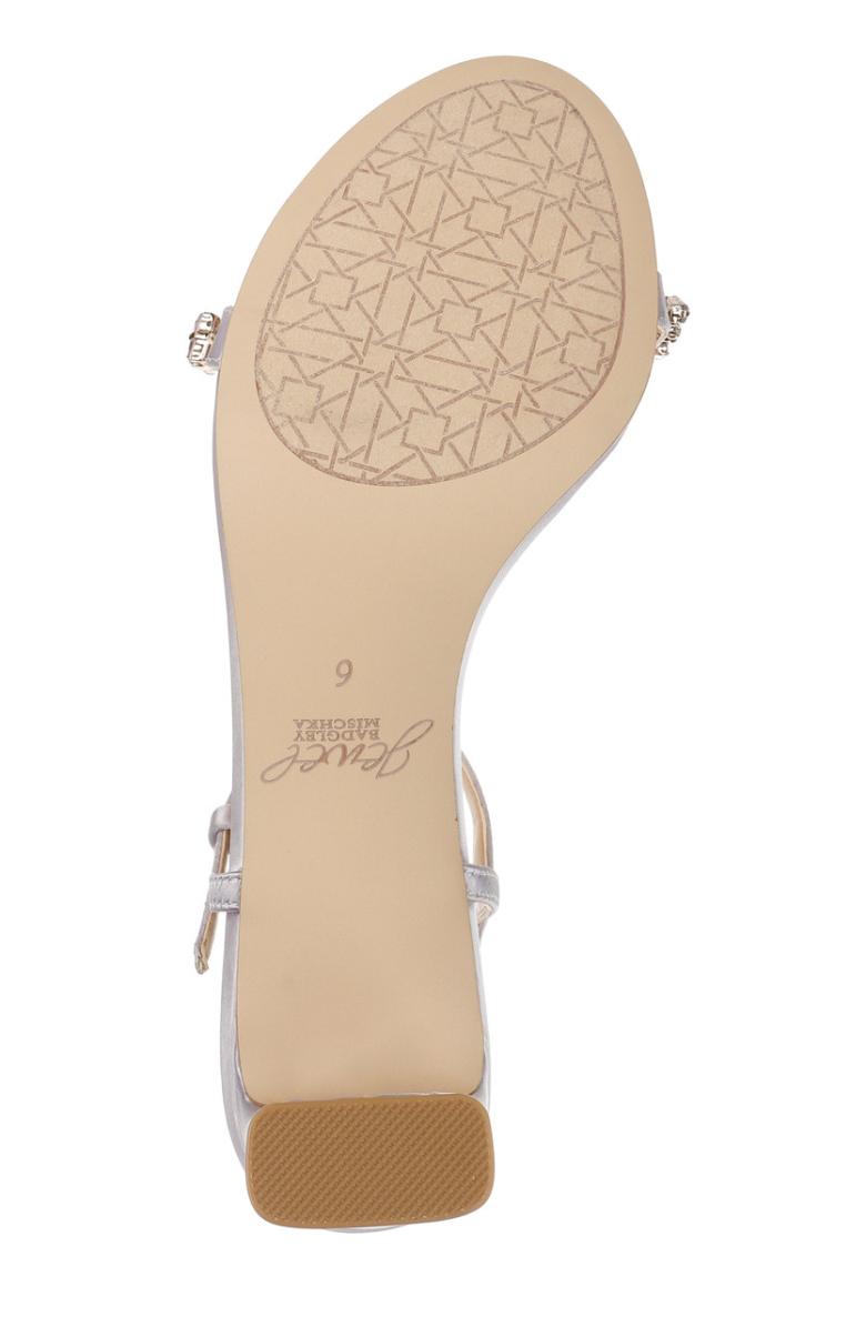 Badgley Mischka Dagny Strappy Low Block Heel Champagne | Women Block Heels