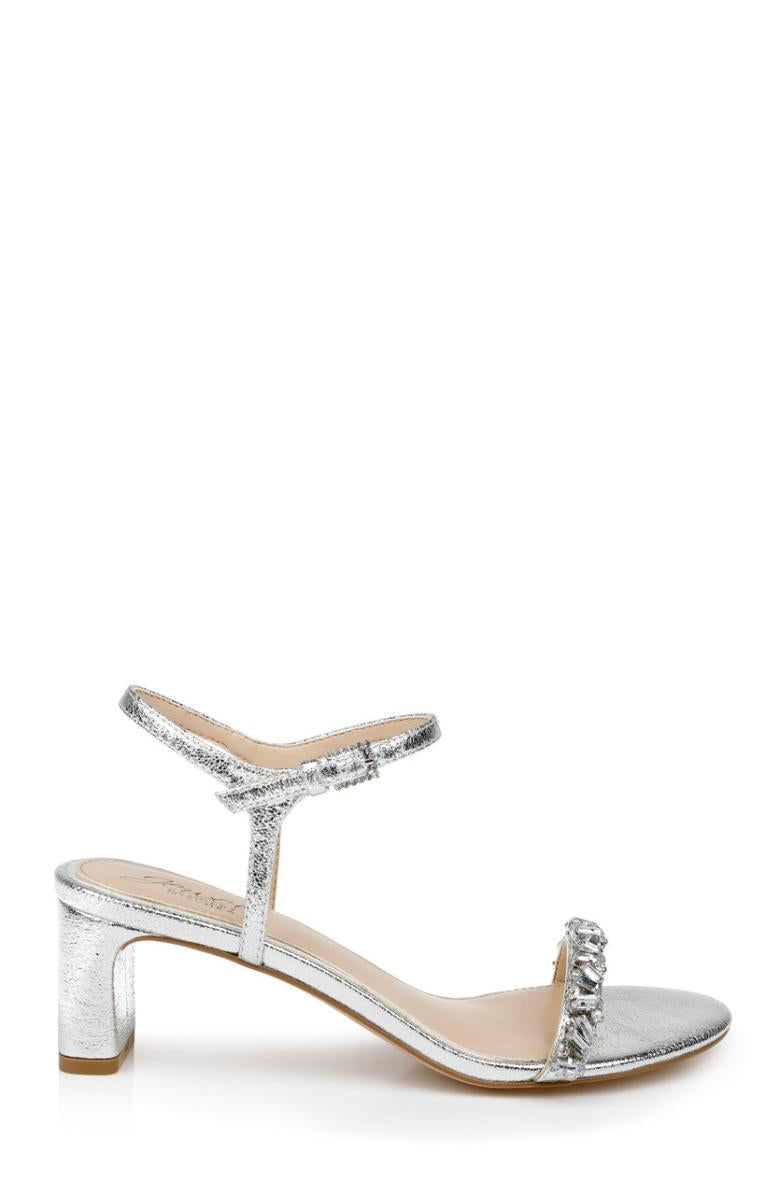 Badgley Mischka Dagny Strappy Low Block Heel Champagne | Women Block Heels