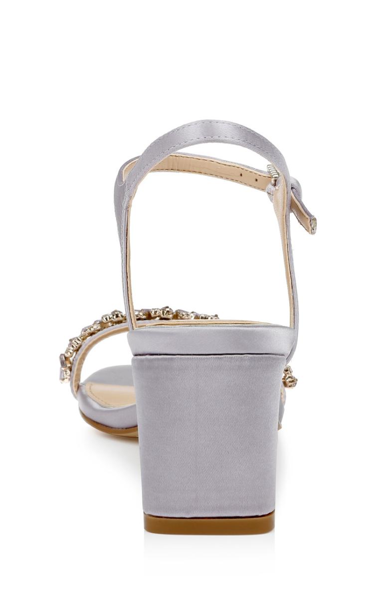 Badgley Mischka Dagny Strappy Low Block Heel Champagne | Women Block Heels