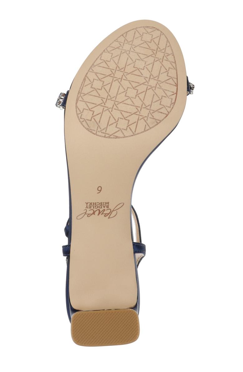 Badgley Mischka Dagny Strappy Low Block Heel Champagne | Women Block Heels