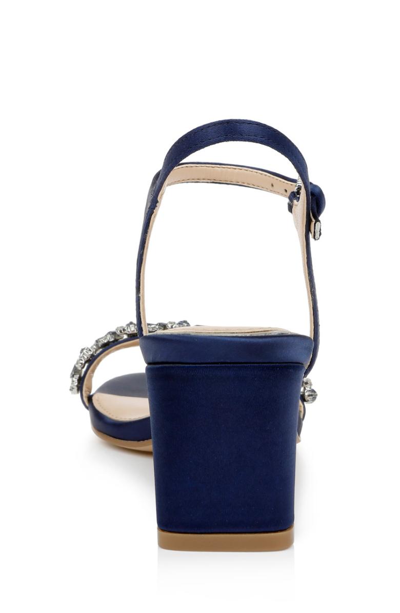 Badgley Mischka Dagny Strappy Low Block Heel Champagne | Women Block Heels