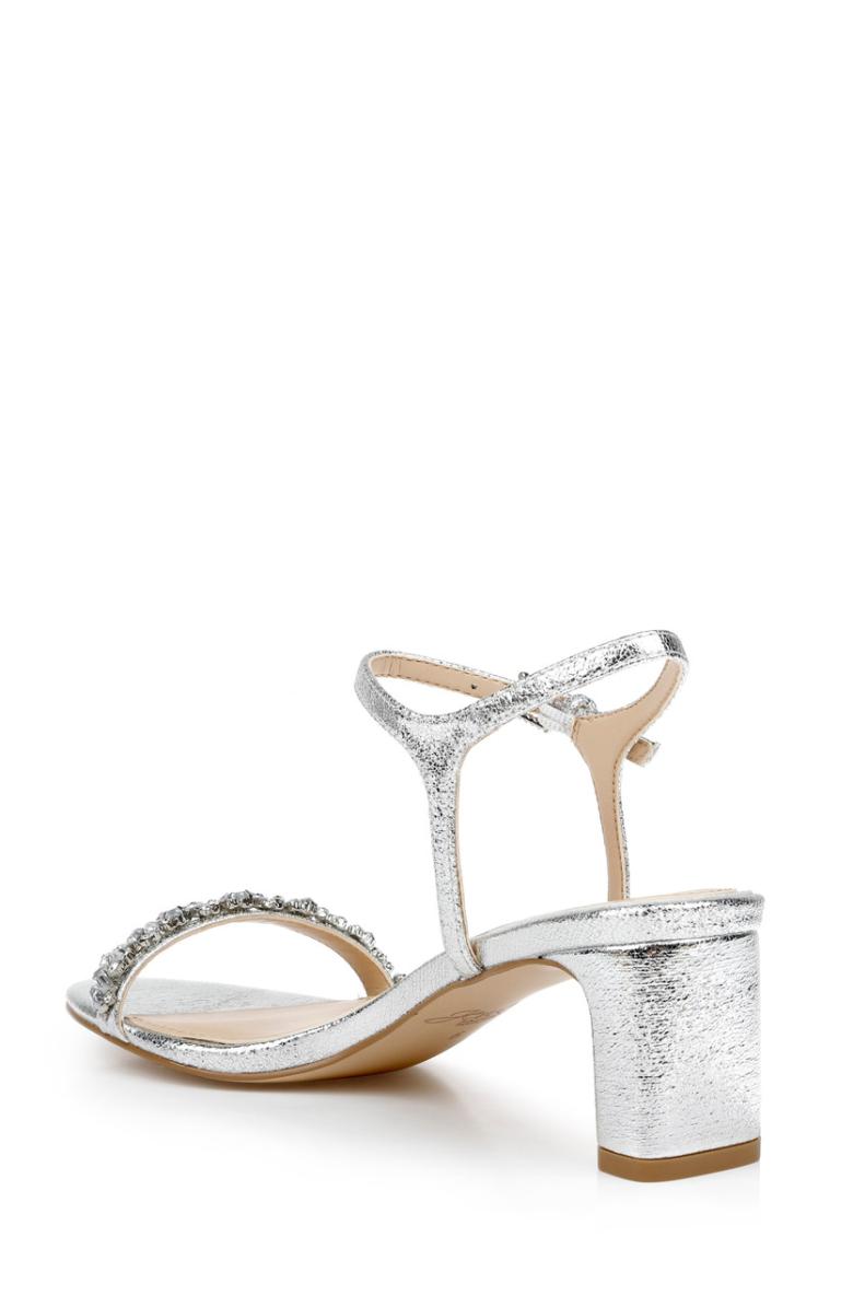 Badgley Mischka Dagny Strappy Low Block Heel Champagne | Women Block Heels