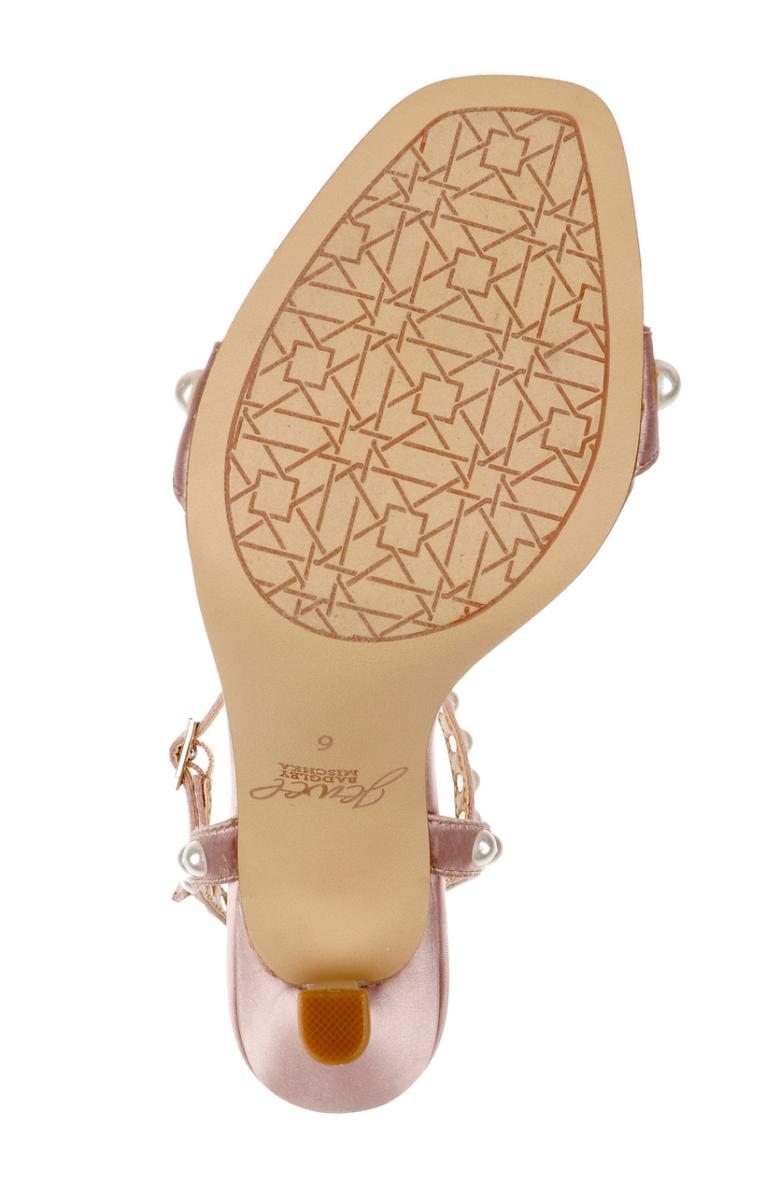 Badgley Mischka Damaris Pearl Embellished Stiletto Sandal Champagne | Women Stiletto