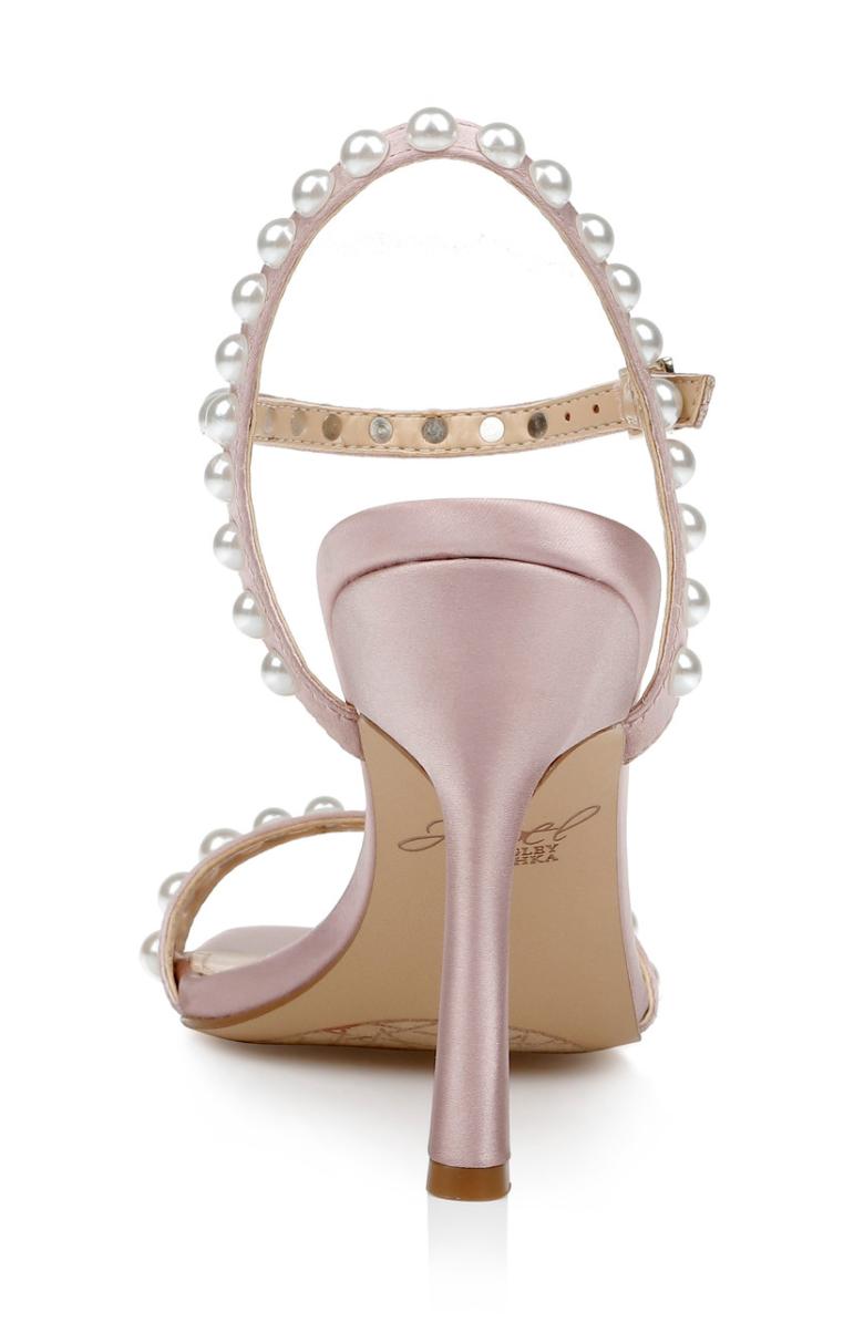 Badgley Mischka Damaris Pearl Embellished Stiletto Sandal Champagne | Women Stiletto