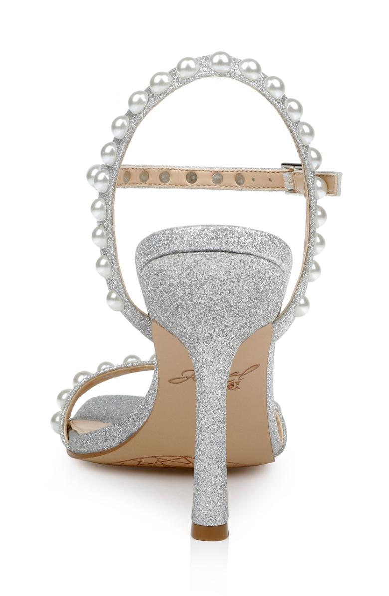 Badgley Mischka Damaris Pearl Embellished Stiletto Sandal Champagne | Women Stiletto