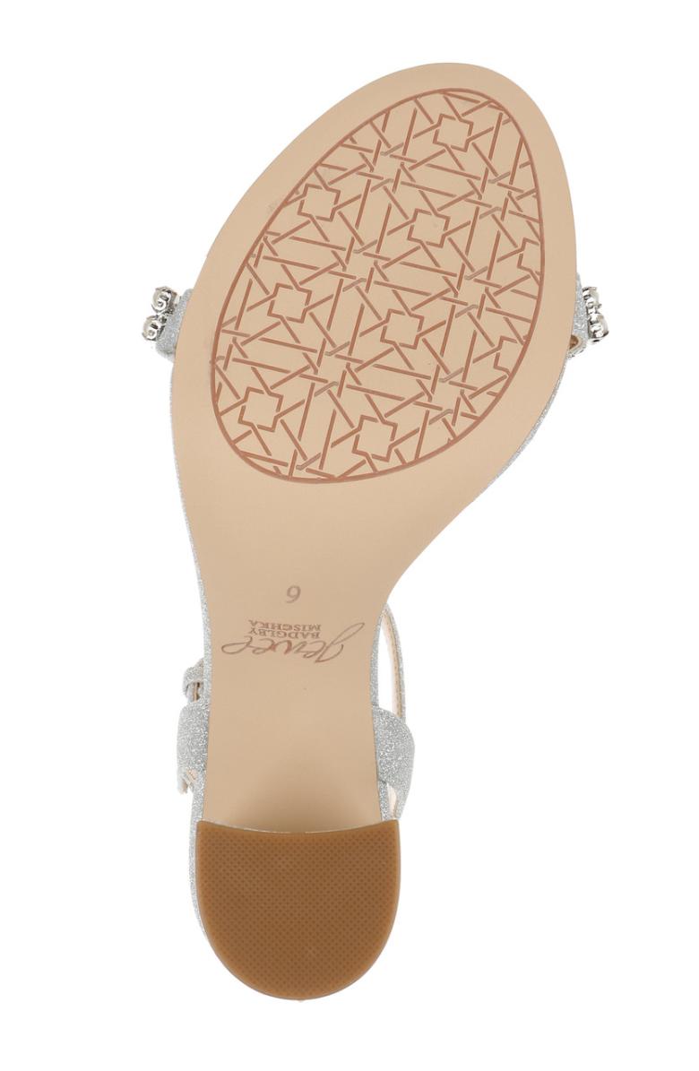 Badgley Mischka Dee Pearl And Crystal High Block Heels Pastel Pink | Women Block Heels