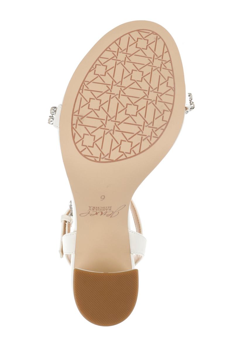 Badgley Mischka Dee Pearl And Crystal High Block Heels Pastel Pink | Women Block Heels