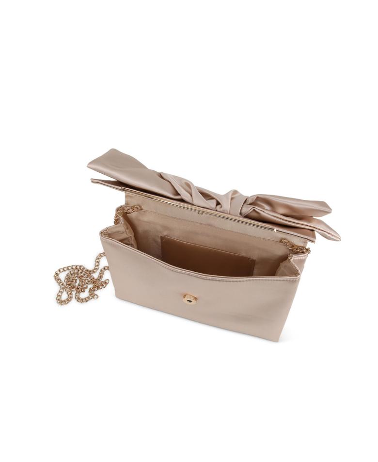 Badgley Mischka Delilah Handtied Bow Envelope Clutch Champagne | Women Evening Bags