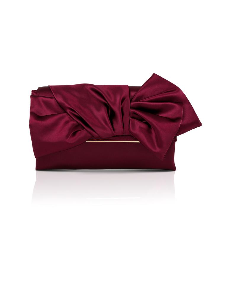 Badgley Mischka Delilah Handtied Bow Envelope Clutch Champagne | Women Evening Bags