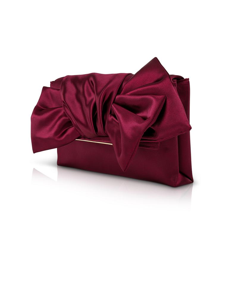 Badgley Mischka Delilah Handtied Bow Envelope Clutch Champagne | Women Evening Bags