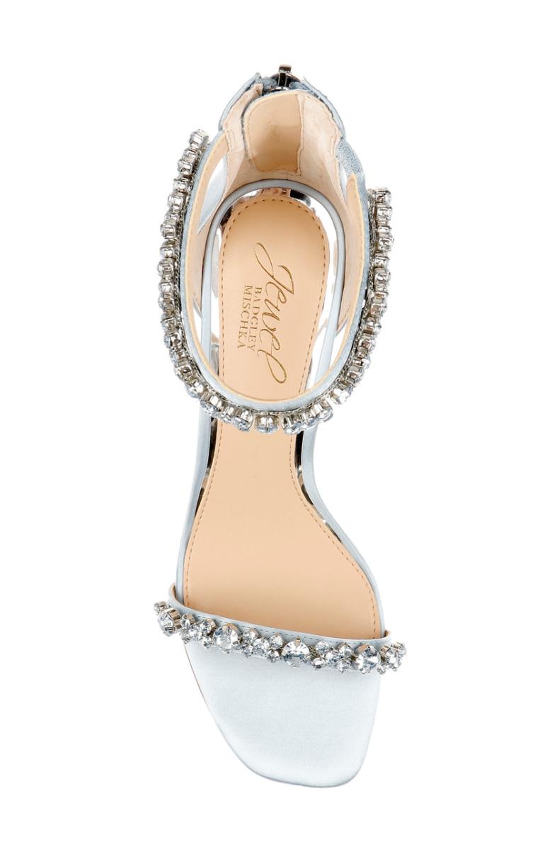 Badgley Mischka Dustyn Ankle Strap Sandal Champagne | Women Best Sellers