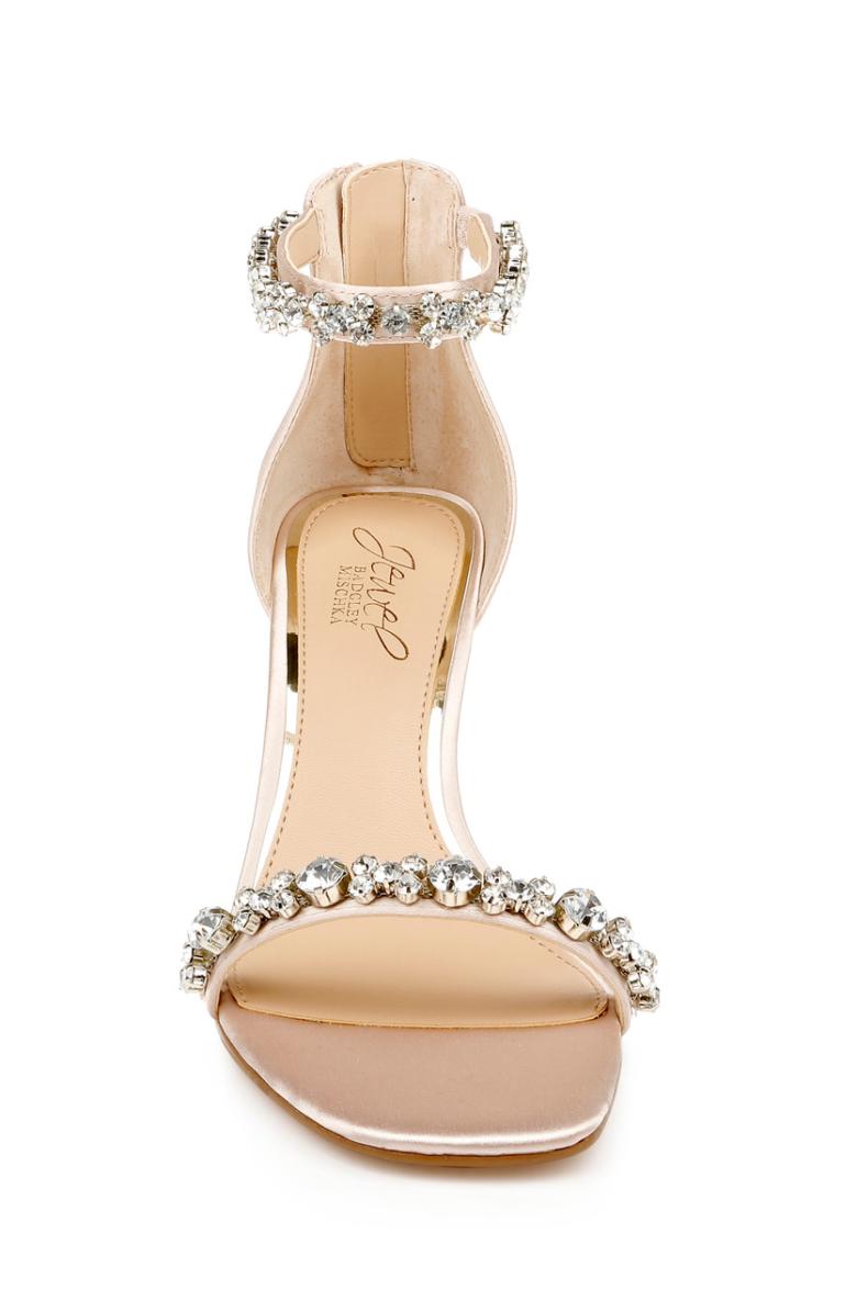 Badgley Mischka Dustyn Ankle Strap Sandal Champagne | Women Best Sellers