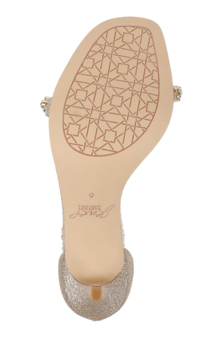 Badgley Mischka Dustyn Ankle Strap Sandal Champagne | Women Best Sellers