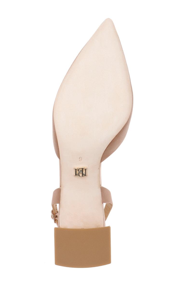 Badgley Mischka Emmie Block Heel Slingback With Crystal Buckle Black | Women Best Sellers