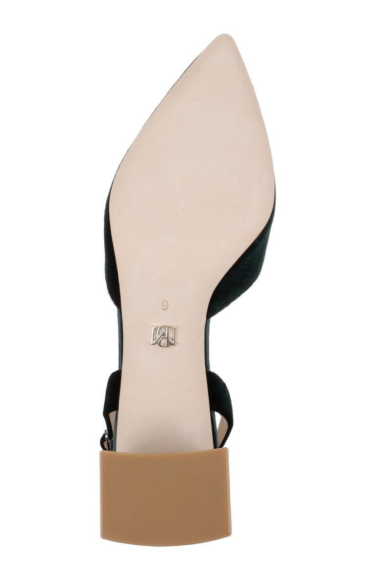 Badgley Mischka Emmie Block Heel Slingback With Crystal Buckle Black | Women Best Sellers