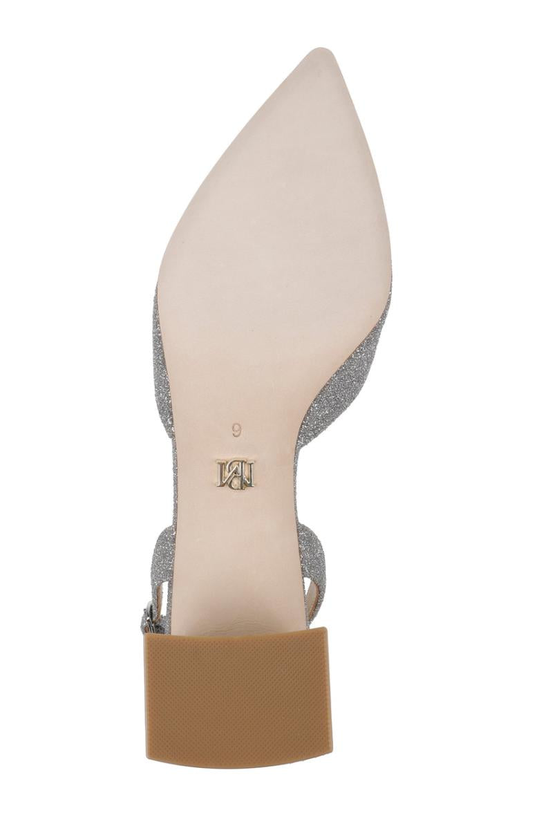 Badgley Mischka Emmie Block Heel Slingback With Crystal Buckle Black | Women Best Sellers