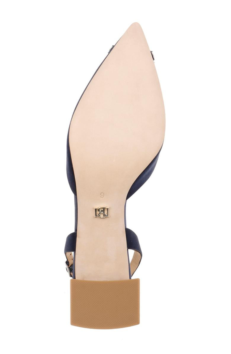 Badgley Mischka Emmie Block Heel Slingback With Crystal Buckle Black | Women Best Sellers