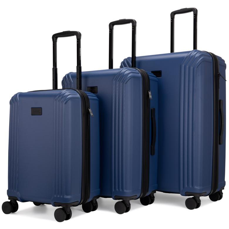 Badgley Mischka Evalyn 3 Piece Expandable Luggage Set White | Women Travel