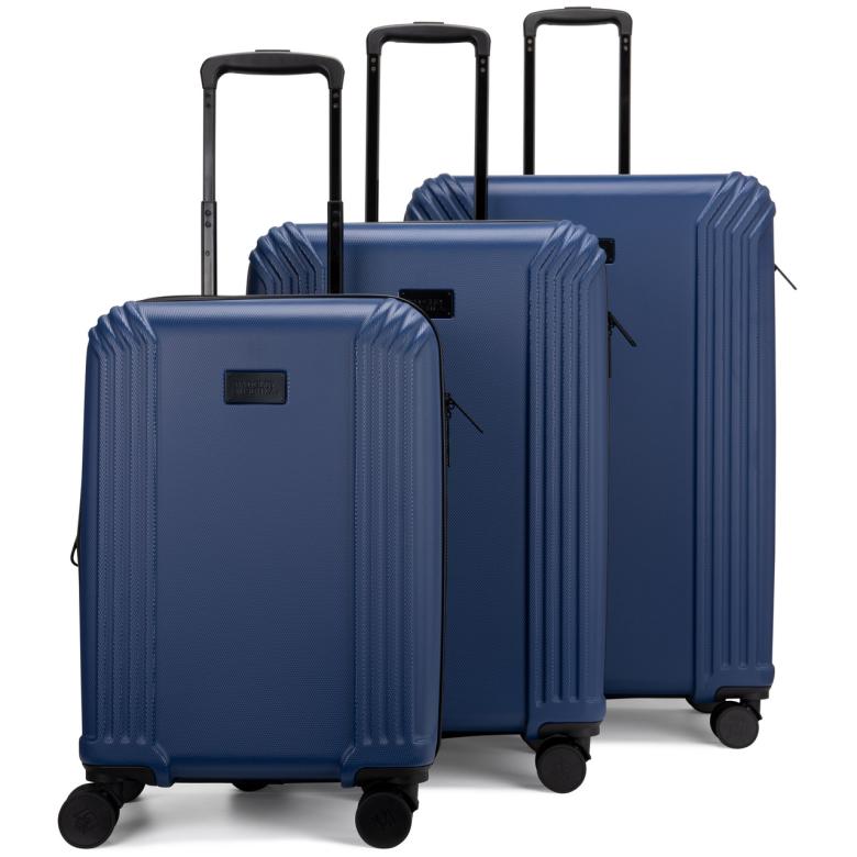 Badgley Mischka Evalyn 3 Piece Expandable Luggage Set White | Women Travel