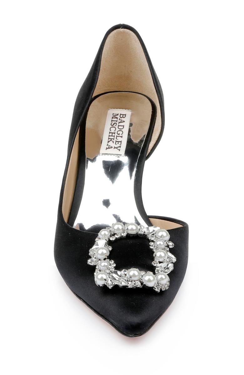 Badgley Mischka Fabia D’Orsay With Crystal Buckle Black | Women Best Sellers