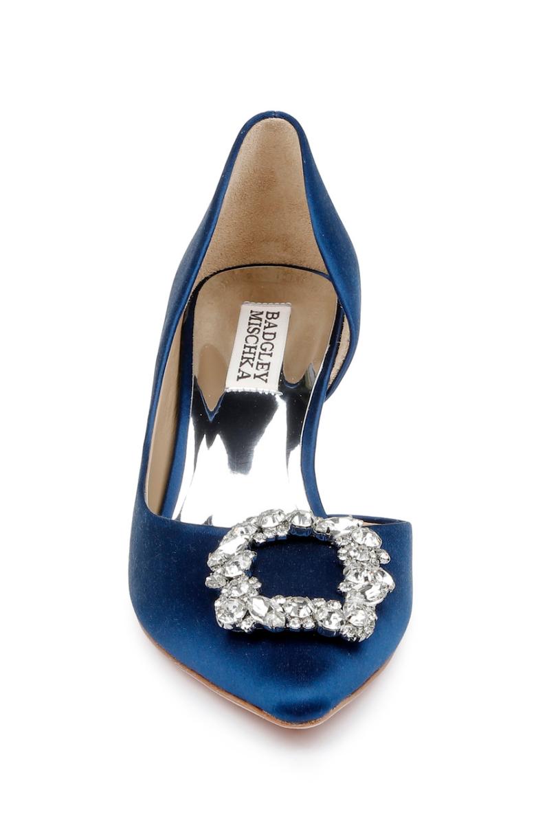 Badgley Mischka Fabia II Kitten Heels With Crystal Buckle Black | Women Kitten Heel