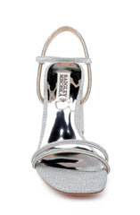 Badgley Mischka Firey Bejeweled Block Heel Sandal Pale Gold | Women Block Heels