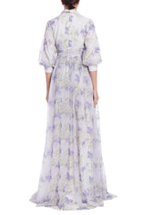 Badgley Mischka Floral Embroidered Gown Lilac Multi | Women Gowns