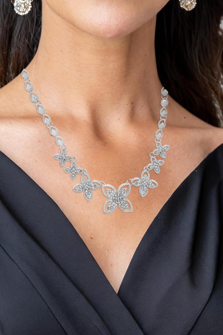 Badgley Mischka Floral Statement Necklace | Women Fashion Jewelry