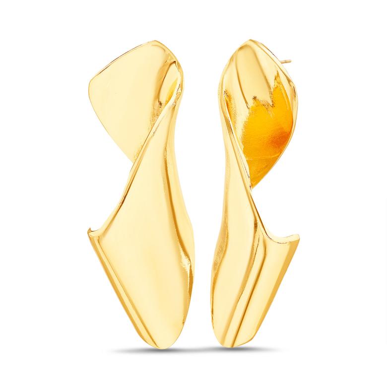 Badgley Mischka Folded Molten Metal Earrings | Women Fashion Jewelry