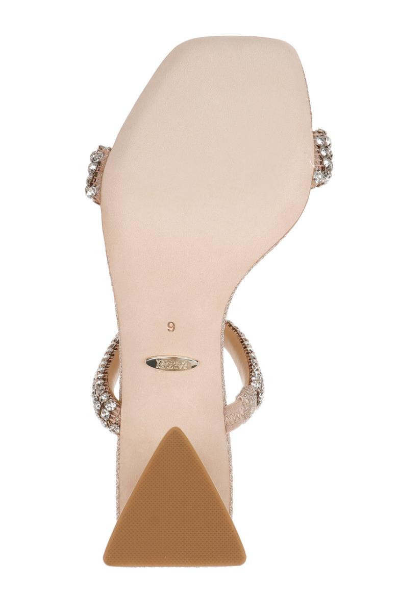 Badgley Mischka Frankie Bejeweled Block Heel Slide Fuchsia | Women Block Heels