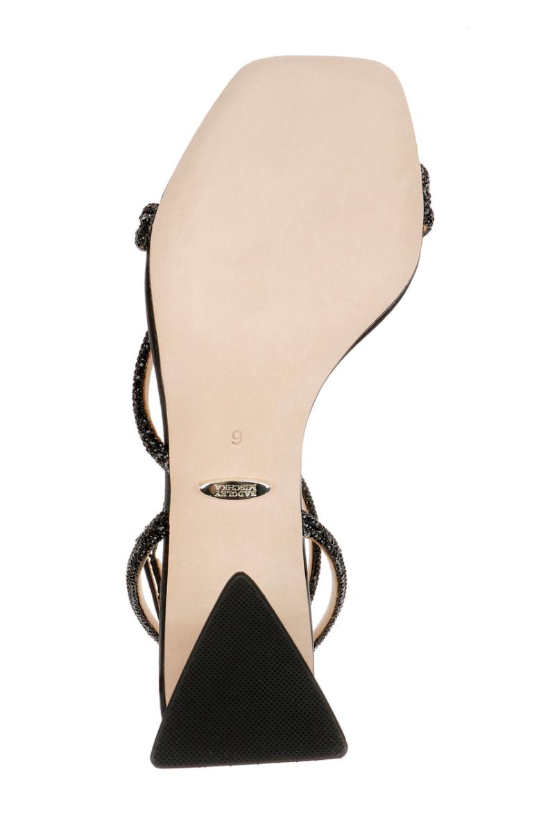 Badgley Mischka Freedom Glitter Block Heel With Bejeweled Straps Pale Gold | Women Block Heels