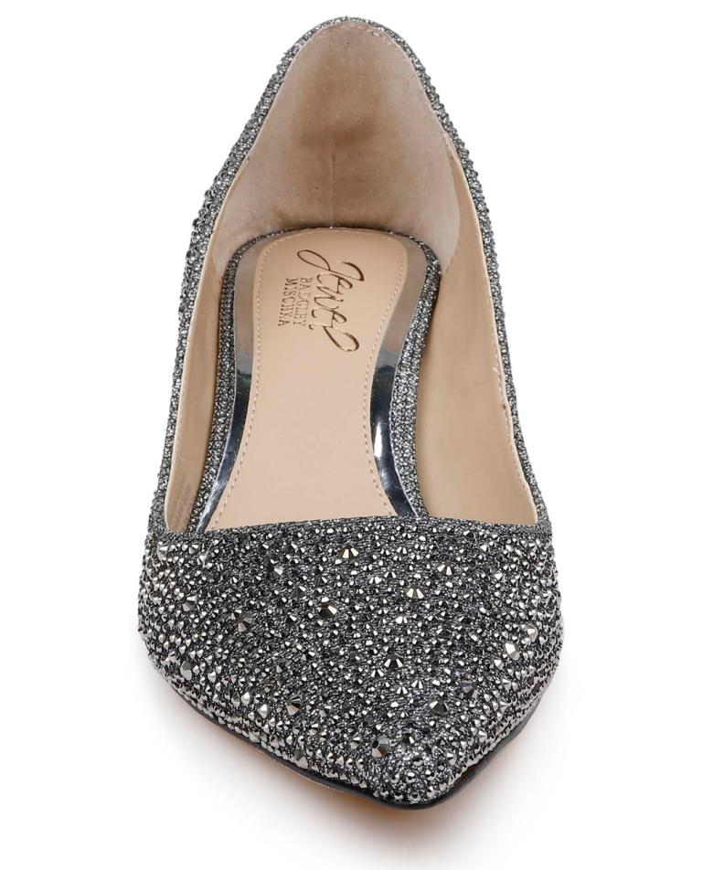 Badgley Mischka Frenchie Pointed Toe Kitten Heel Champagne | Women Best Sellers