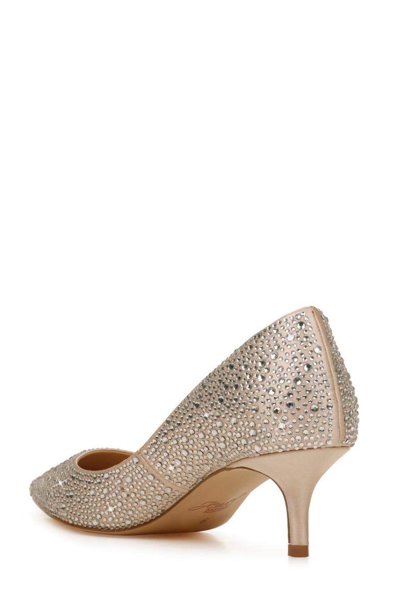 Badgley Mischka Frenchie Wide Width Pointed Toe Kitten Heel Black | Women Kitten Heel