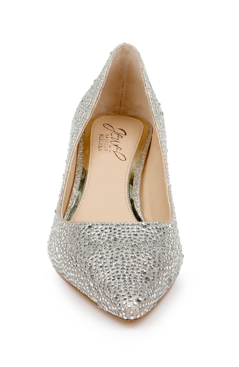 Badgley Mischka Frenchie Wide Width Pointed Toe Kitten Heel Black | Women Kitten Heel