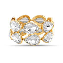 Badgley Mischka Gold Teardrop Stone Stretch Bracelet | Women Fashion Jewelry