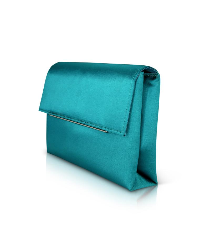 Badgley Mischka Harper Satin Envelope Clutch With Bar Hot Pink | Women Evening Bags