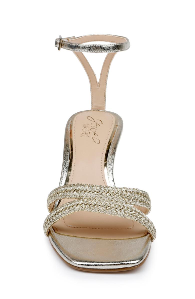 Badgley Mischka Hayzel Metallic Kitten Heel Sandal Gold | Women Kitten Heel