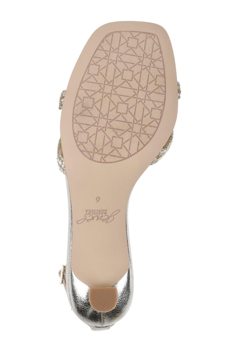 Badgley Mischka Hayzel Metallic Kitten Heel Sandal Gold | Women Kitten Heel