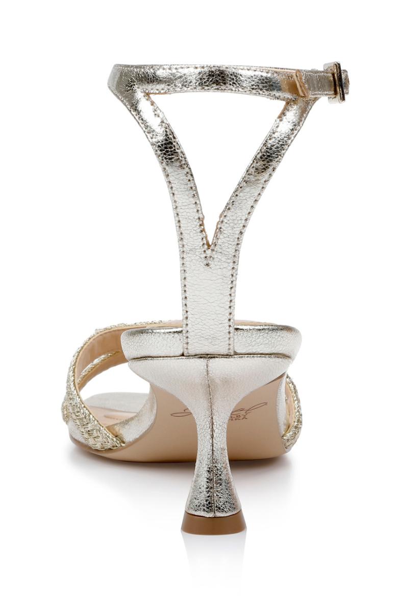 Badgley Mischka Hayzel Metallic Kitten Heel Sandal Gold | Women Kitten Heel
