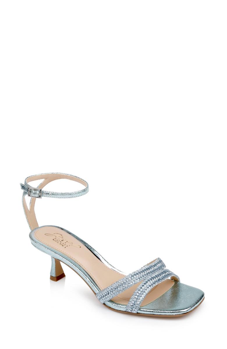 Badgley Mischka Hayzel Metallic Kitten Heel Sandal Gold | Women Kitten Heel