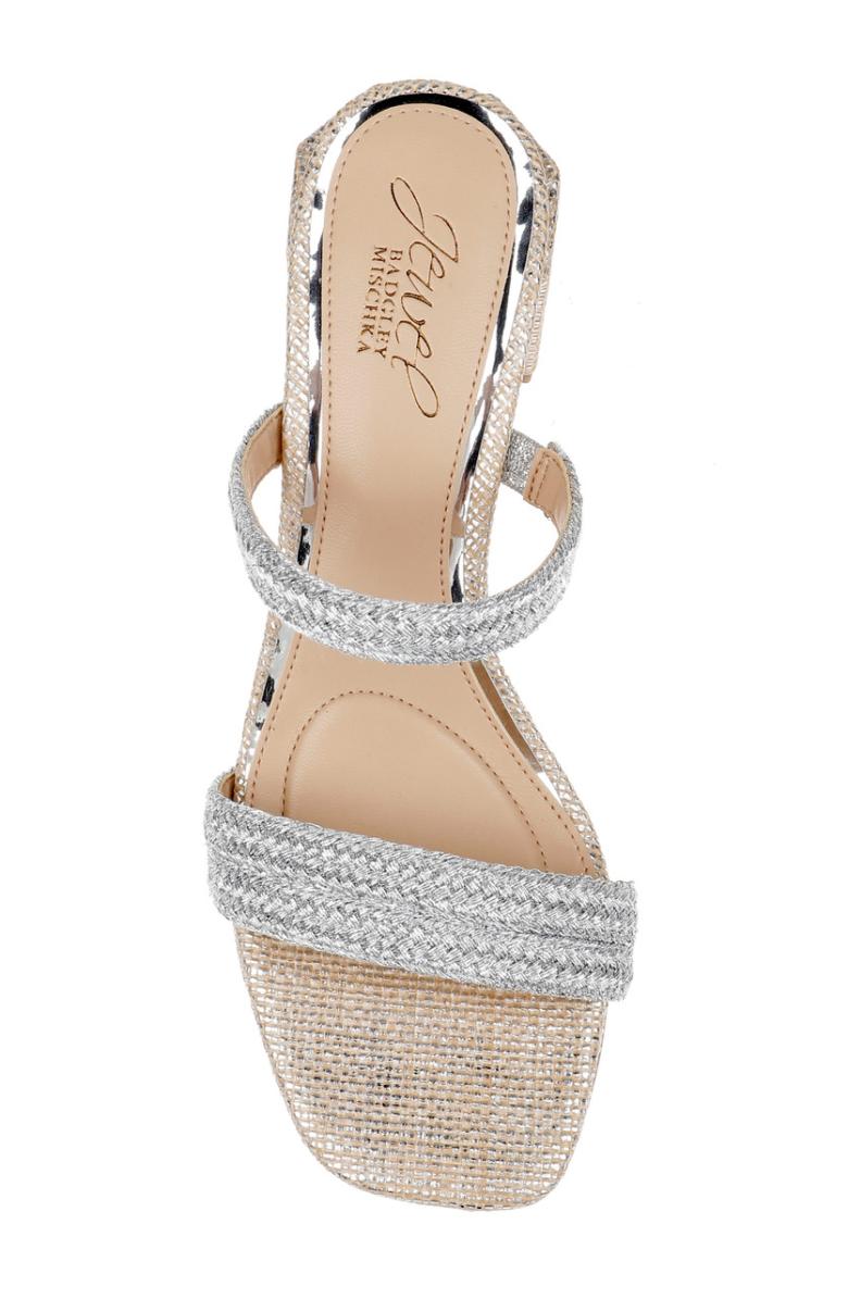 Badgley Mischka Heat Textured Block Heel Mule Gold | Women Block Heels