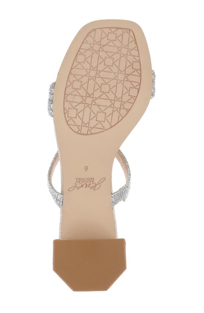 Badgley Mischka Heat Textured Block Heel Mule Gold | Women Block Heels