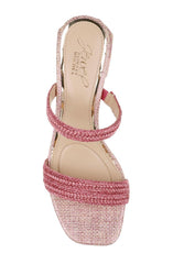 Badgley Mischka Heat Textured Block Heel Mule Gold | Women Block Heels