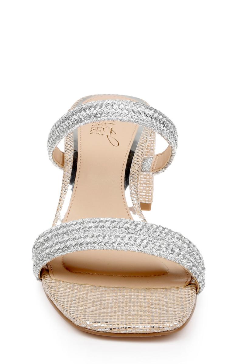 Badgley Mischka Heat Textured Block Heel Mule Gold | Women Block Heels