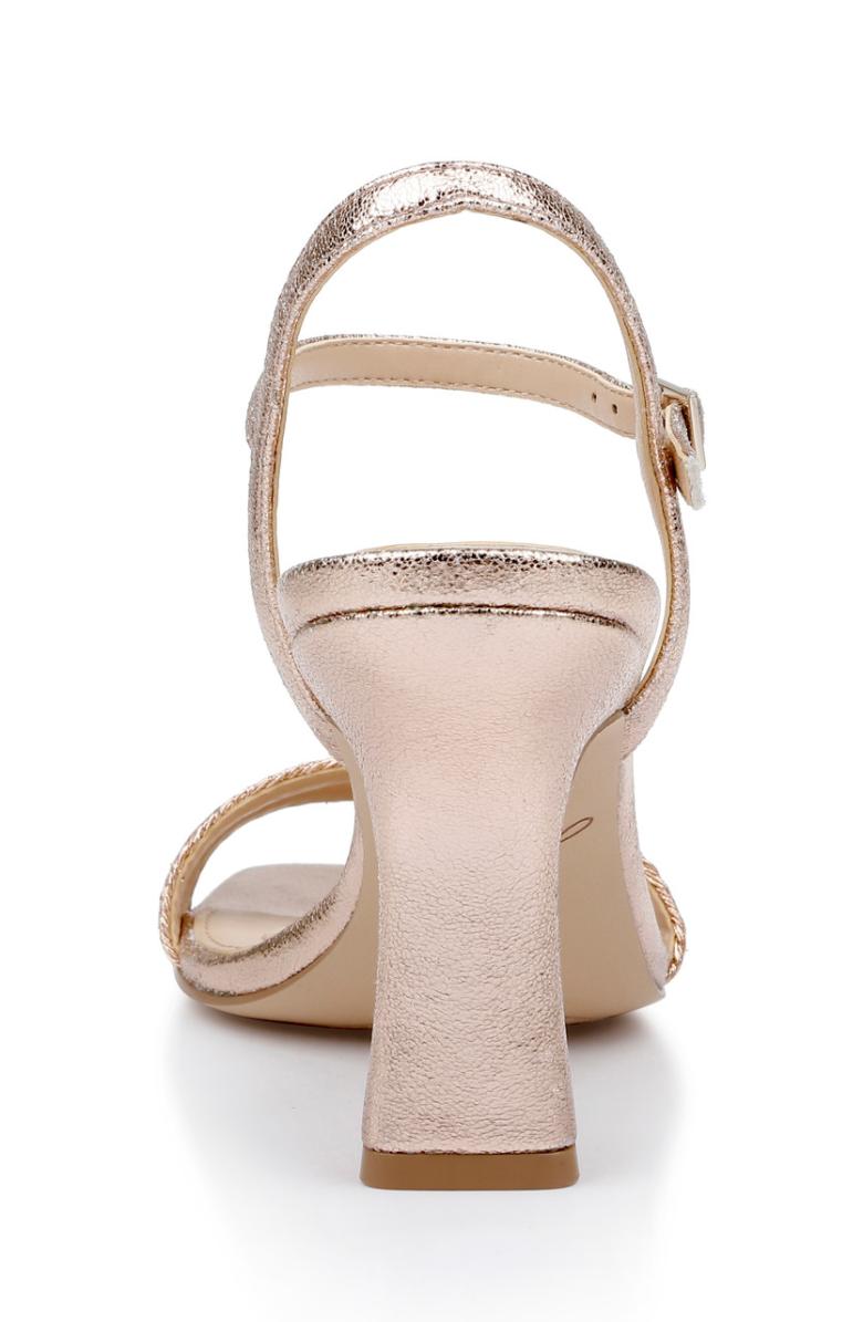 Badgley Mischka Heddia Woven Vamp Sandals Gold | Women Stiletto