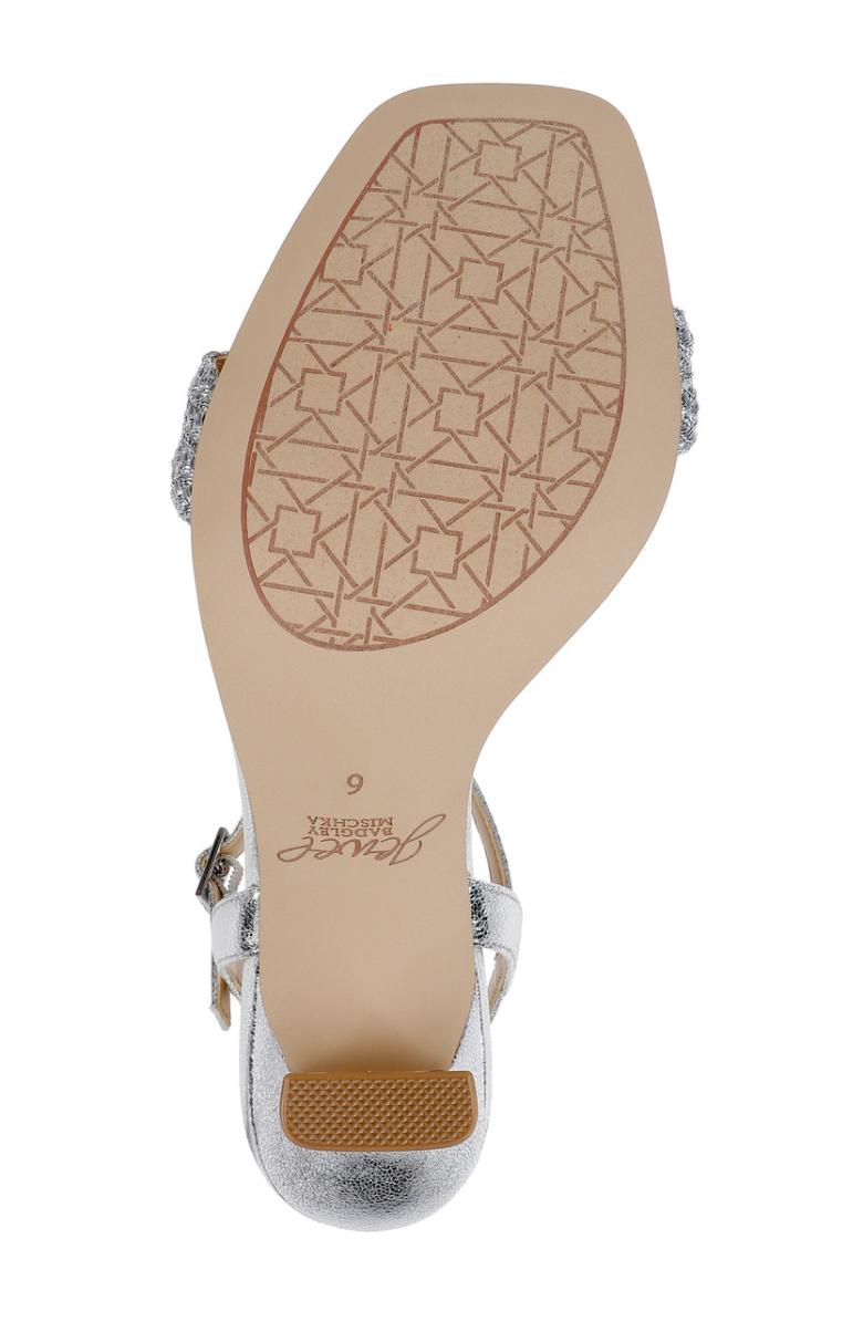 Badgley Mischka Heddia Woven Vamp Sandals Gold | Women Stiletto