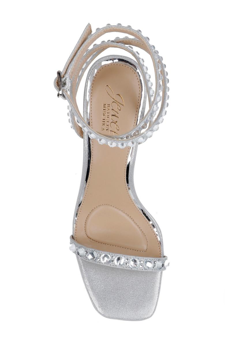 Badgley Mischka Hosana Sexy Stiletto With Gemstone-Studded Wraparound Strap Black | Women Stiletto