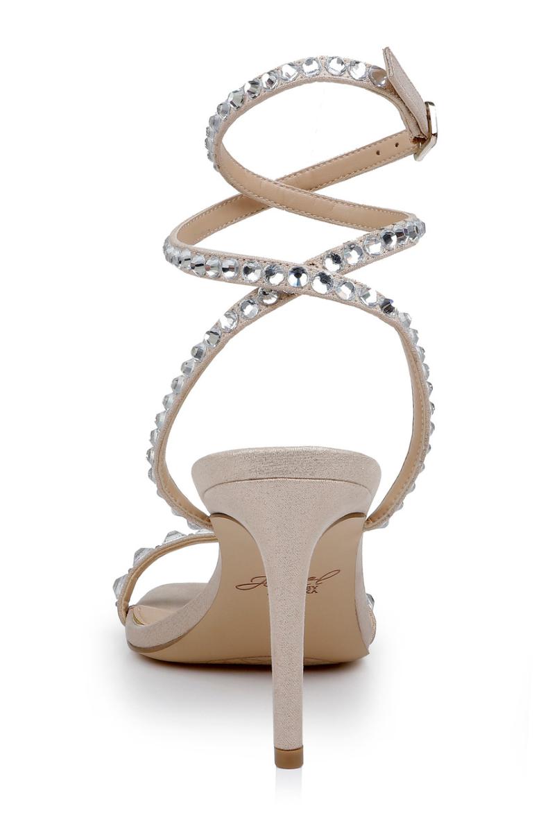 Badgley Mischka Hosana Sexy Stiletto With Gemstone-Studded Wraparound Strap Black | Women Stiletto