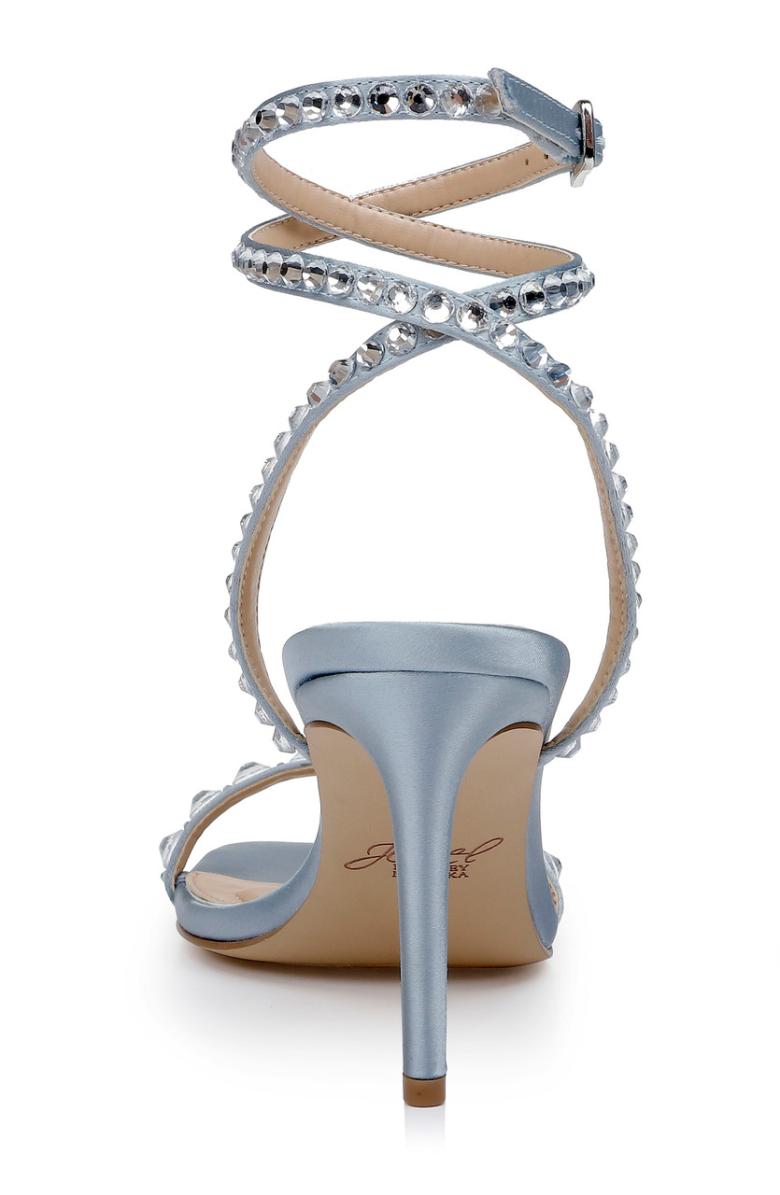 Badgley Mischka Hosana Sexy Stiletto With Gemstone-Studded Wraparound Strap Black | Women Stiletto